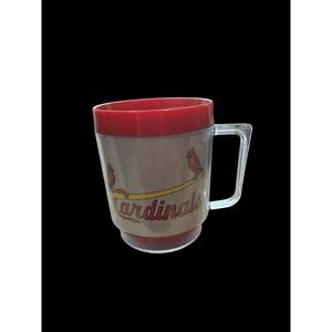 St. Louis Cardinals Plastic Cup Mug Vtg 1980s SGA Lee Glik's USA Made Eagle RARE